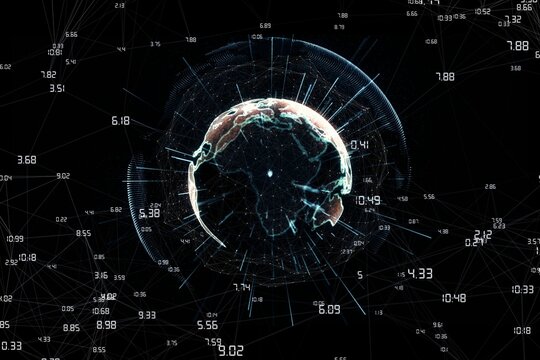 Fototapeta Image of earth with different times