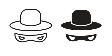 Spy icon Logos. Flat Vector Icon Design Template