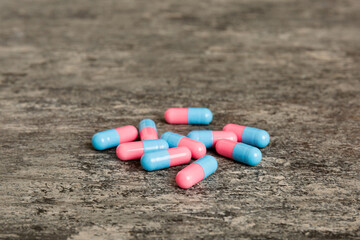 Collection Of Various Medical Tablets And Pills. Assorted pharmaceutical medicine pills, tablets...