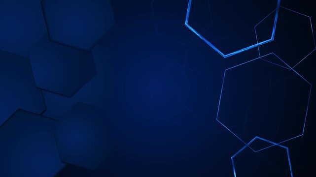 Abstract blue futuristic hexagons surface pattern, Trendy sci-fi technology honeycomb offset effect. abstract glowing sci-fi Geometric abstract background hexagons. Medicine, science and technology. - Powered by Adobe