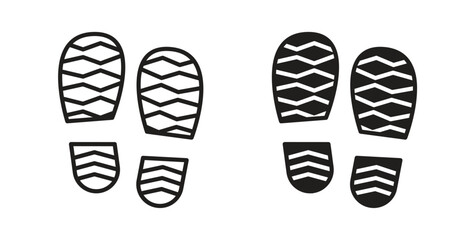 Shoe print icon Logos. Flat Vector Icon Design Template