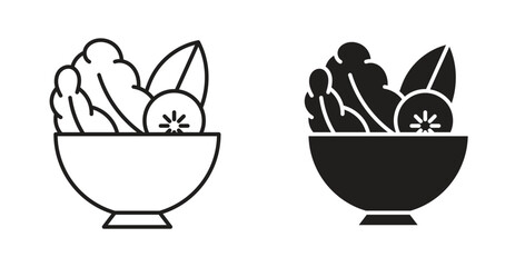 Salad icon Logos. Flat Vector Icon Design Template