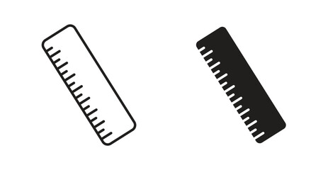 Ruler icon Logos. Flat Vector Icon Design Template