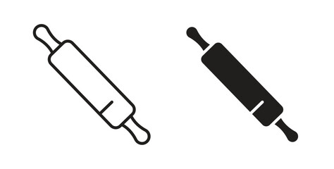Rolling pin icon Logos. Flat Vector Icon Design Template