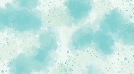 Watercolor textures green and tosca gradient color abstract background