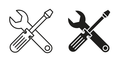 Repair tools icon for social media, app, and web design. Vector illustration.