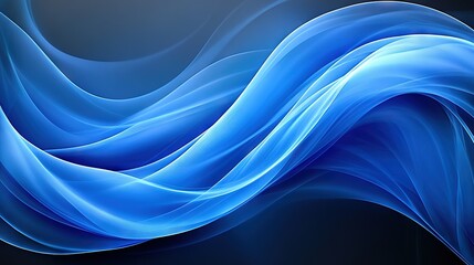 Obraz premium Blue Abstract Wave Background for Digital Design and Website Aesthetics