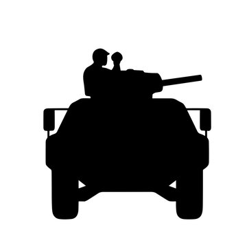 black armored vehicle silhouette clip art preview