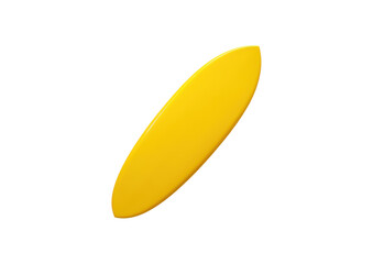 yellow surfboard isolated on white or transparent png