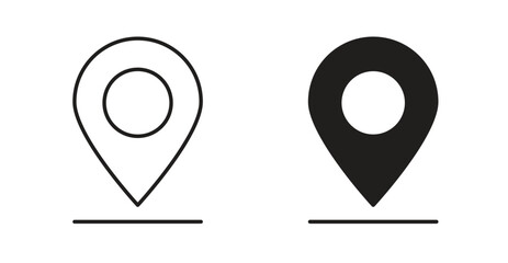 Pin icon Logos. Flat Vector Icon Design Template