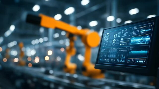 Cutting-edge technology driving efficiency in a smart manufacturing facility.
