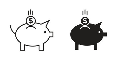 Piggy bank icon