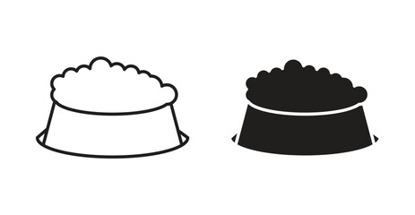 Pet food icon Logos. Flat Vector Icon Design Template