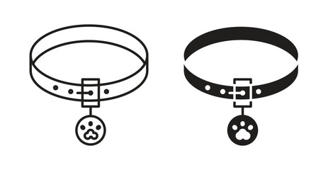 Pet collar icon