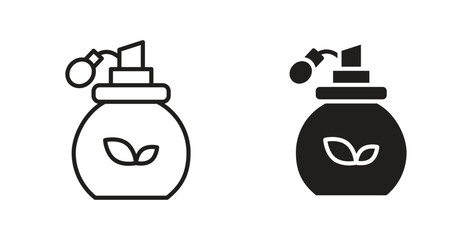 Perfume bottle icon Logos. Flat Vector Icon Design Template
