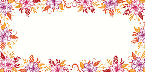 floral wallpaper with nature inspired abstract detailing.poster and card template for scrapbook invitation and textile layout

