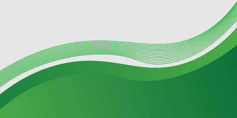 Green abstract background waves with geometric shapes gradient color for presentation design.vector illustration,eps10