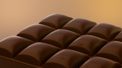 Chocolate Bar On Brown Background