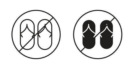 No sandals sign