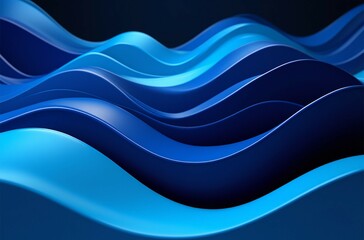 Modern wave shapes in blue