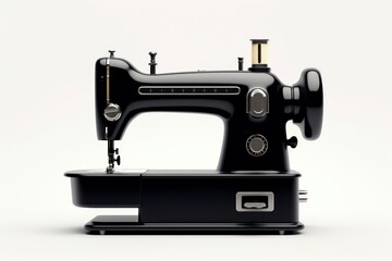 Machine sewing black sewing machine.