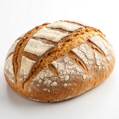 Sourdough bread in white isolated background