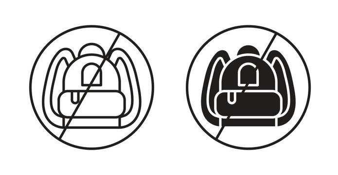 No backpacks allowed sign