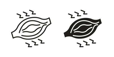 Myalgia icon Logos. Flat Vector Icon Design Template