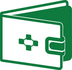 Green ai wallet icon representing artificial intelligence in modern financial transactions