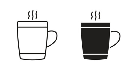 Mug icon Logos. Flat Vector Icon Design Template