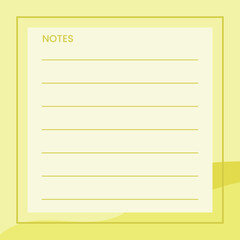 Plain notebook vector paper. Blank paper template.