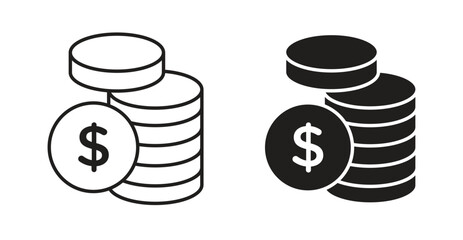 Money icon Logos. Flat Vector Icon Design Template