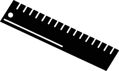 Ruler Silhouette Vector Illustration 