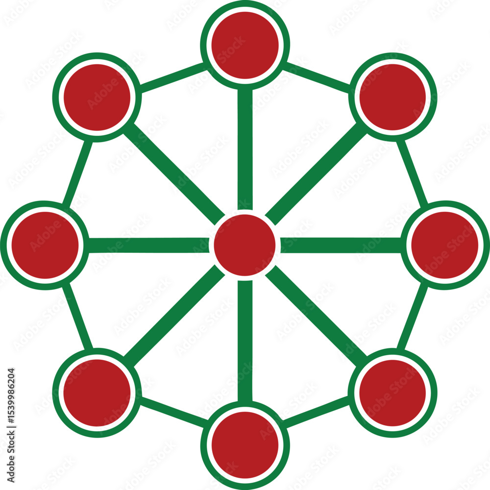 Poster abstract geometric network representation visualizing connection and digital intelligence