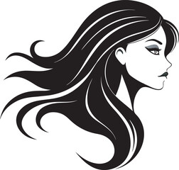 This collection of black and white images showcases various women's hairstyles, ranging from short bobs to long, flowing locks, with some featuring braids or headwear