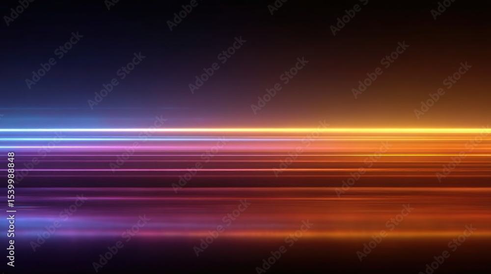 Poster vibrant light trails create dynamic energy in a darkened space during an abstract artistic display