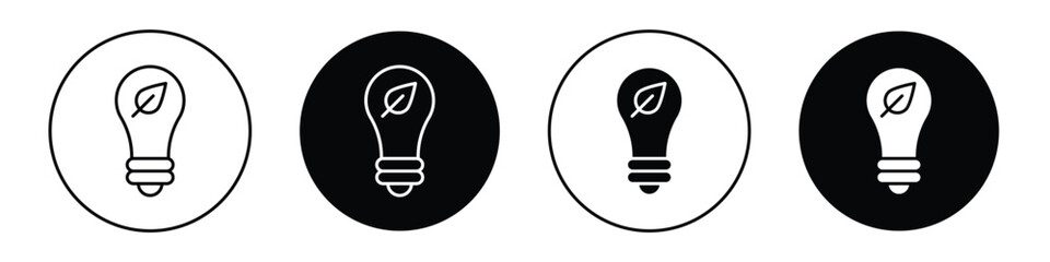 Lightbulb with leaf icon