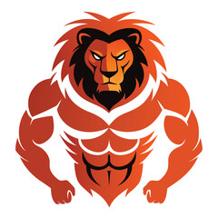 lion illustration Vector icon isolated on white background