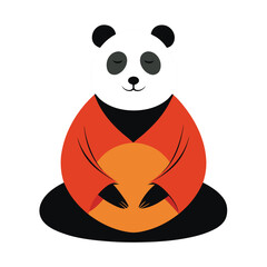 panda bear Vector icon isolated on white background