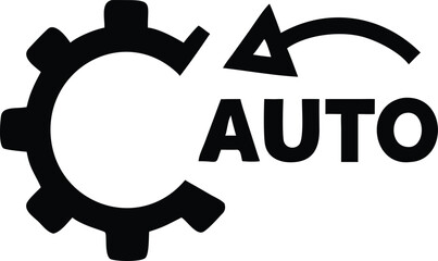 Automation gear silhouette design indicating ai and technological advancements in various industries