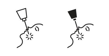 Laser anti aging beauty icon