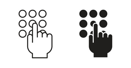 Keypad icon Logos. Flat Vector Icon Design Template