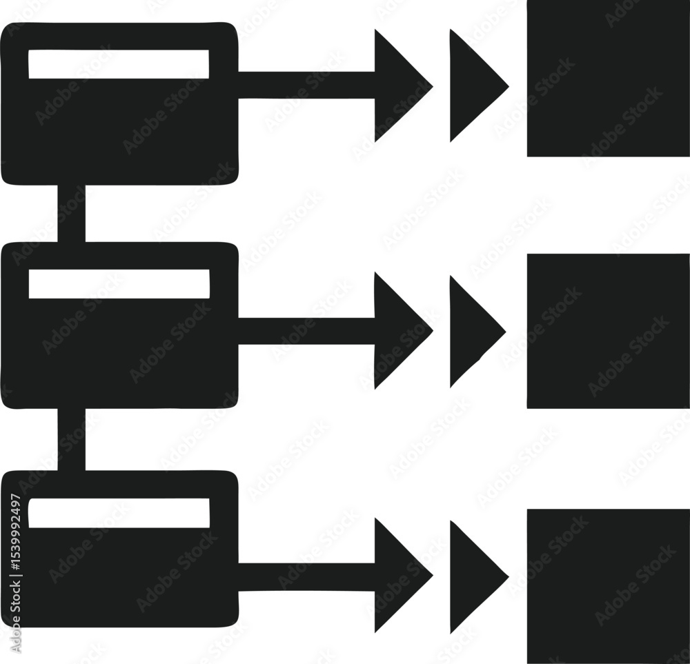 Aufkleber minimalist ai data flow illustration depicting connections and technological processing