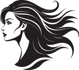 This collection of black and white images showcases various women's hairstyles, ranging from short bobs to long, flowing locks, with some featuring braids or headwear