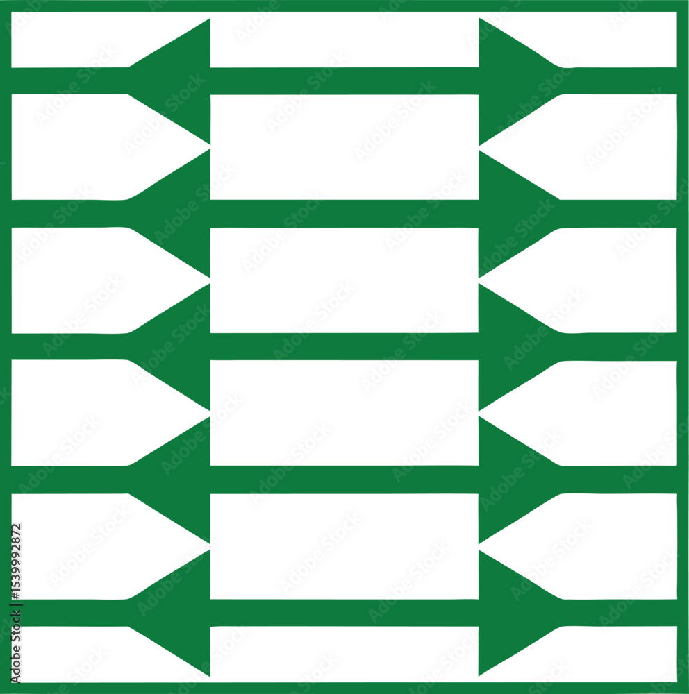 Poster abstract green arrows and rectangles in a square design with transparency