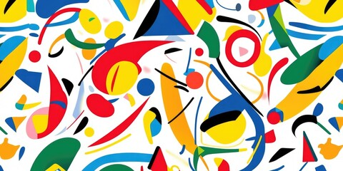 Abstract pattern with vibrant shapes and colors (1)
