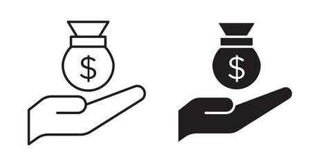 Investment icon Logos. Flat Vector Icon Design Template