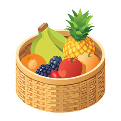 Healthy Exotic Fruit Selection - Vector Illustration