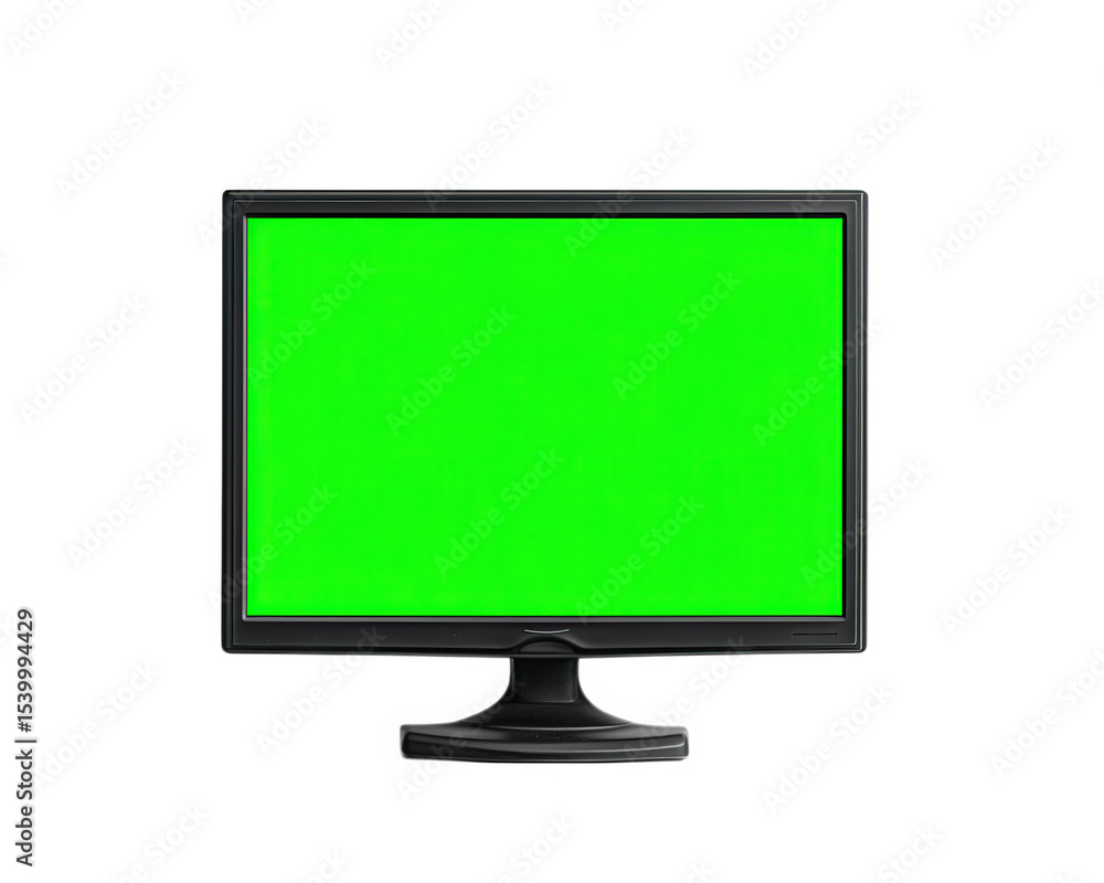 Poster computer monitor green screen isolated black frame blank display technology digital electronic devic