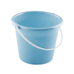 Simple Blue Plastic Bucket: Essential Household Tool for Cleaning and Storage

